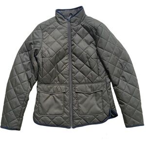 H&M Quilted Jacket Olive Green Size 4